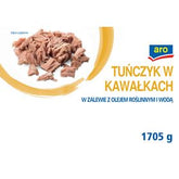 ARO-THUNFISCH IN STÜCKEN IN SALZLAGE MIT PFLANZENÖL UND WASSER 1705 G